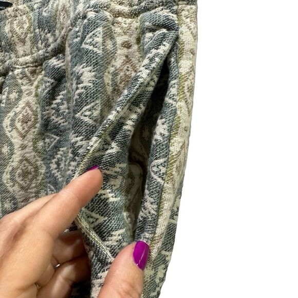 Zara Southwestern Knit Relaxed Drawstring Shorts Medium - Picture 4 of 5